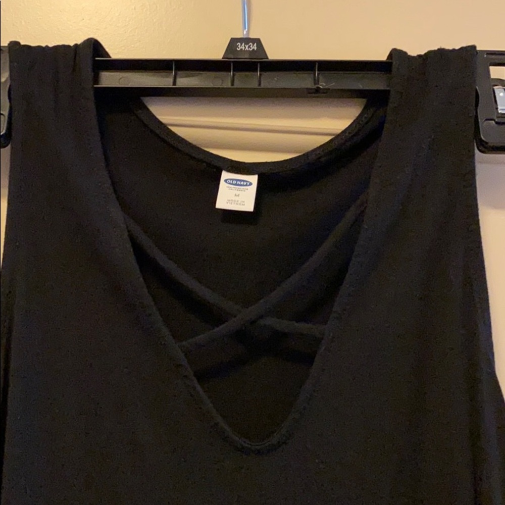 Sleeveless Black Shirt